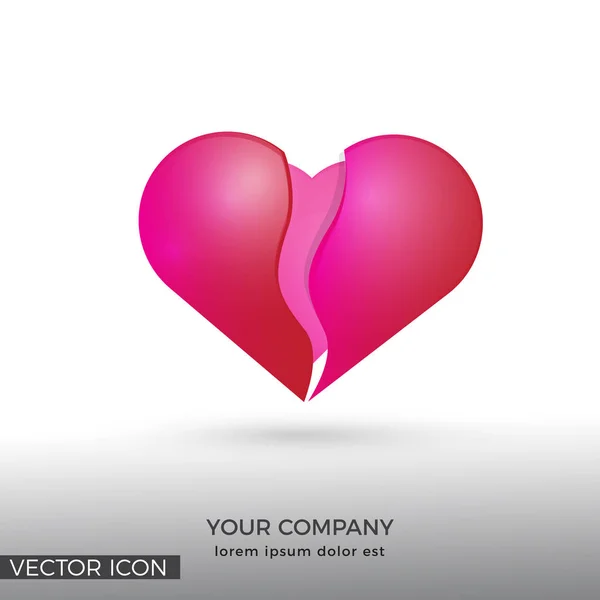 Corazón Corazón Ícono — Vector de stock