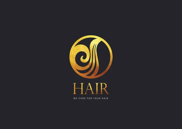 Güzel Saç Premium Vektör Logo Simge Tasarım Gümüş — Stok Vektör