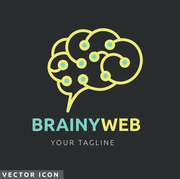 Графика Логотипа Мозга — стоковый вектор