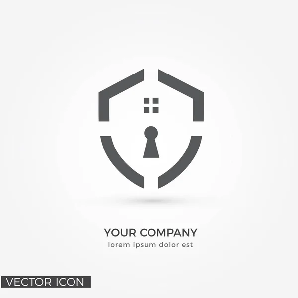 Home Security Icon Vector — Stock Vector