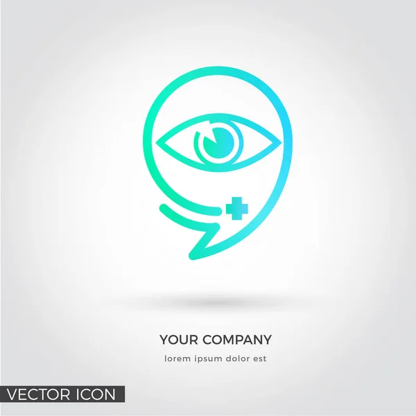 Глаз Медицинская Икона Логотип — стоковый вектор