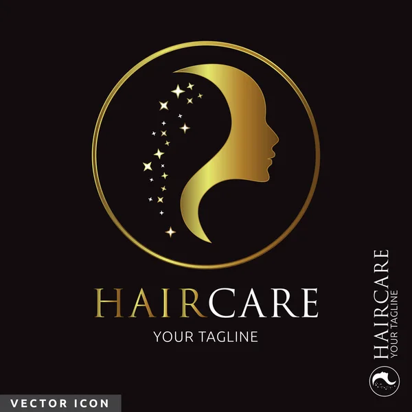 Logo Vectorial Con Concepto Hair Care — Vector de stock