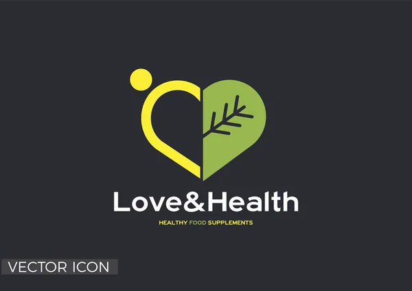 Love Health Logo Векторні — стоковий вектор