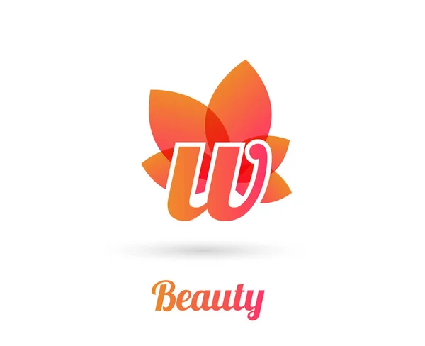 Buchstabe Mit Blättern Beauty Ikone Logo — Stockvektor