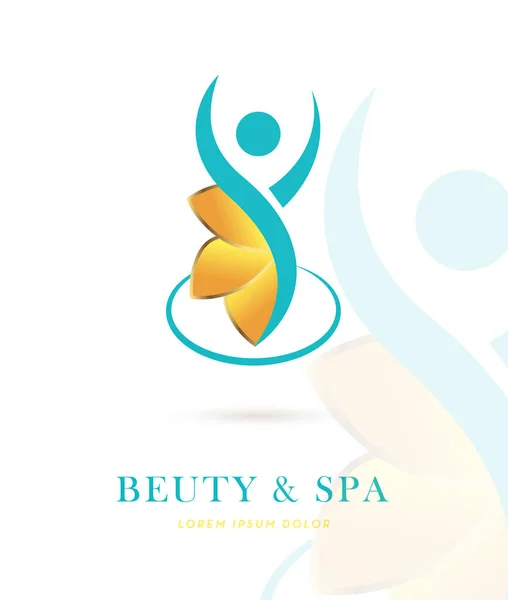 Güzellik Spa Silhouette Logo — Stok Vektör