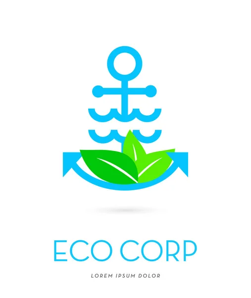 Logotipo Vetor Com Conceito Eco —  Vetores de Stock