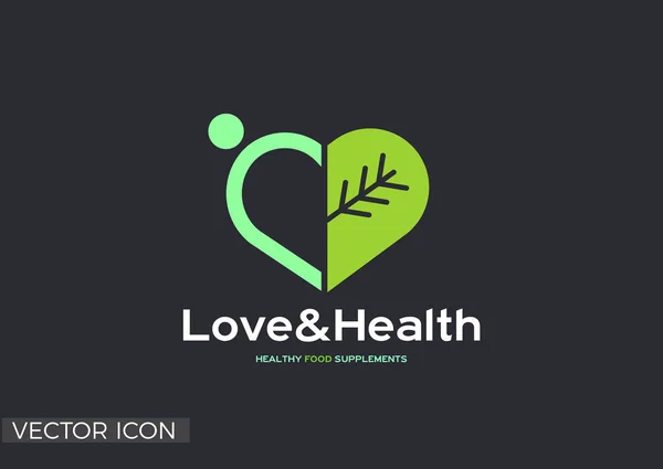 Love Health Logo Векторні — стоковий вектор