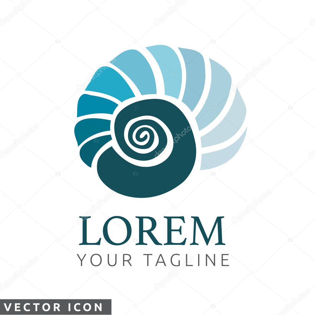 Modern Seashell Logo /Icon on white