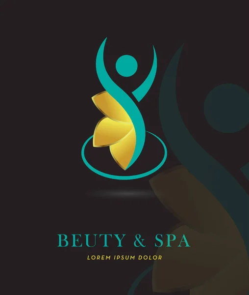 Beauty Spa Silhouette Logo — Stockvektor