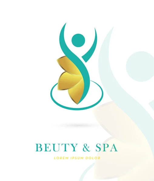 Beauty Spa Silhouette Logo — Vector de stock