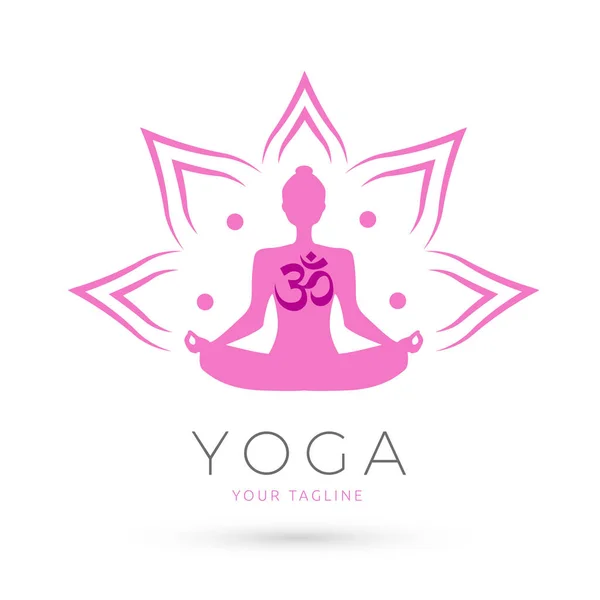 Yoga Pose Color Icono Aislado Vector — Vector de stock