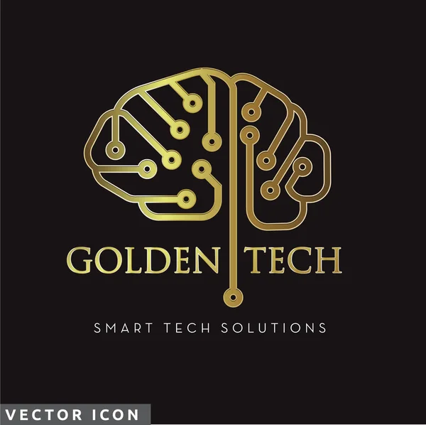 Afbeelding Van Het Brein Logo — Stockvector