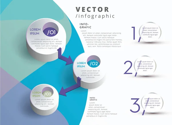 Modern Vector Infographic Design Corporate Colors — Stock Vector