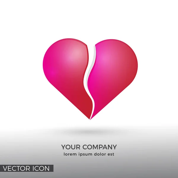 Coeur Brut Icon Vecteur — Image vectorielle