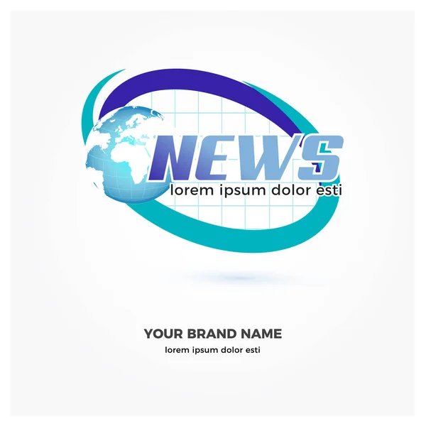 Vector Nieuws Logo Icon — Stockvector