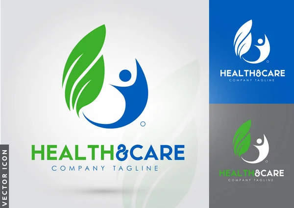 Здоров Догляд Дизайн Логотипу — стоковий вектор