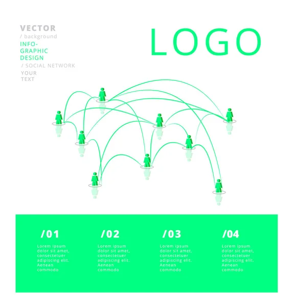 Social Network Vector Infographic — Stock Vector