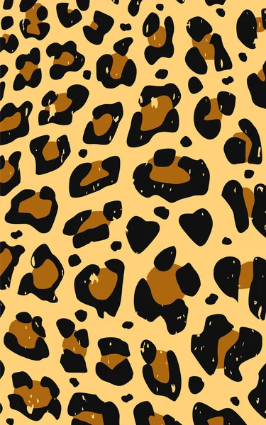 Vektor Muster Mit Leopardenmuster Grunge Animal Print Design — Stockvektor