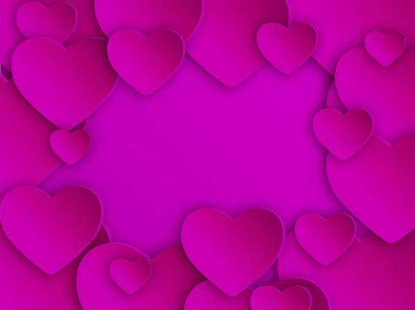 Liebeskarte Mit Herzen Vektor Abbildung — Stockvektor