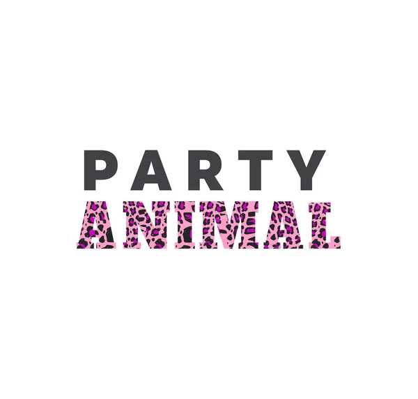 Vektorillustration Party Tier Animal Print Muster Shirt Design — Stockvektor