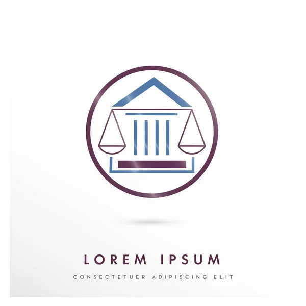 Международный Корпоративный Логос Вектора Икон Законодательственный Скаль Куртуалом — стоковый вектор