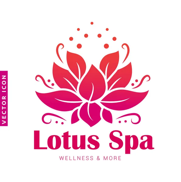 Lotus Çiçek Logosu Icon — Stok Vektör