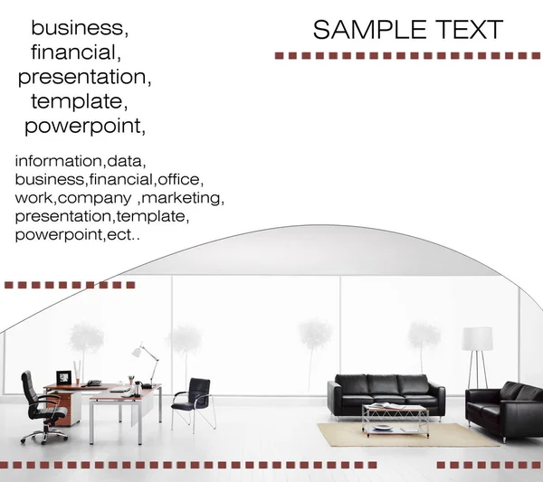 Business Office Interior Space Text — ストック写真