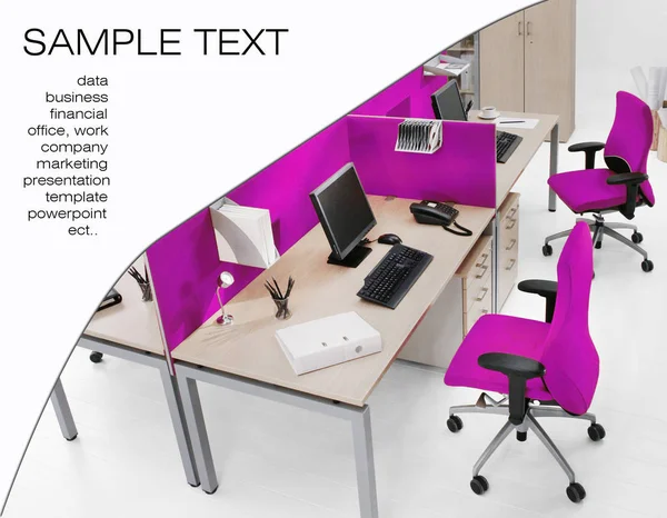 Business Office Interior Space Text — ストック写真