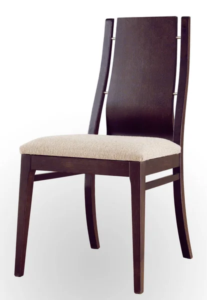 Izolowane Krzesło Drewniane Projektowanie Mebli — Zdjęcie stockowe