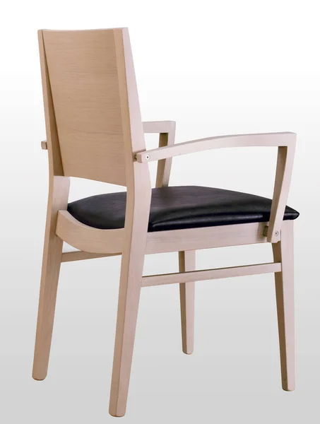 Isolierter Holzstuhl Möbeldesign — Stockfoto