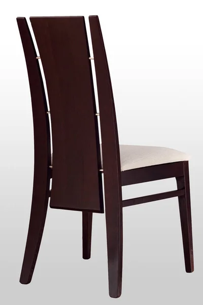 Izolovaný Dřevěný Jídelní Židlička Design Nábytku — Stock fotografie