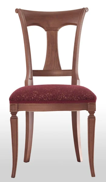 Изолированное Деревянное Обеденное Кресло Дизайн Мебели — стоковое фото