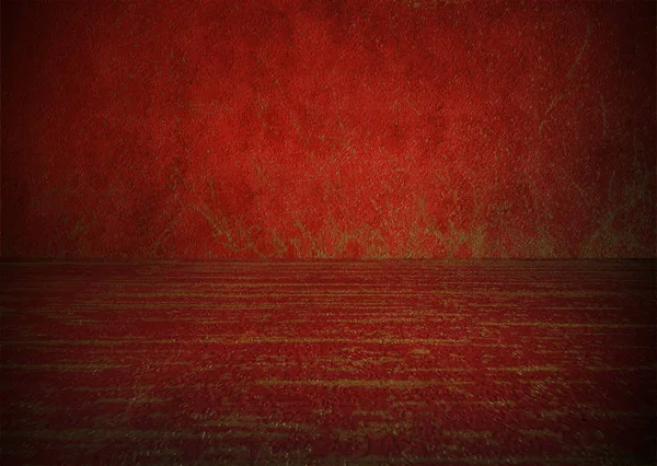 Rough Pinted Red Wall Background — Fotografia de Stock