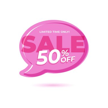 İndirim, 3D çizim, beyaz arkaplanda kırmızı harfler