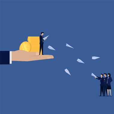 Parası olan bir iş adamı arkadaşına uçak kağıdı verir.