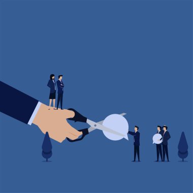 İş düz vektör konsepti işadamı başarısız iletişim baloncuk sohbet metaforunu kesti.