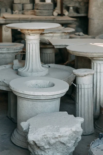 Zničila Antické Ruiny Pompejí Historické Ruiny Výhledem Horu Vesuv Itálie — Stock fotografie