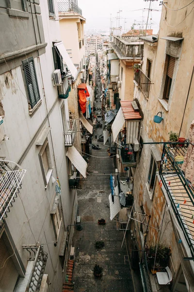 Belle Strade Cortili Napoli Siti Storici Sculture Della Città Monumenti — Foto Stock