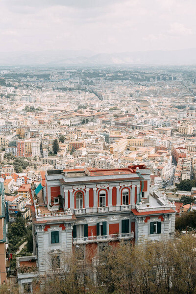 Beautiful streets and courtyards of Naples, historical sites and sculptures of the city. The monuments and architecture of ancient Italy. panorama of the city, species and tourist places. Night and day of the city without tourists.