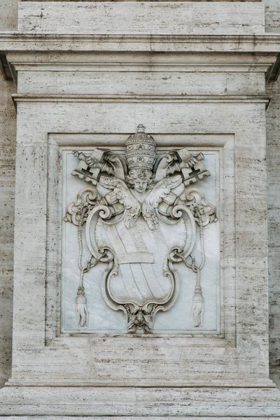 Iglesia Salvatore Roma Vista Desde Fuera Desde Dentro Frescos Estatuas —  Fotos de Stock