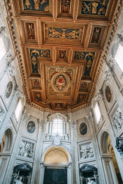 Roma Salvatore Kilisede Görmek Dış Freskler Heykeller Mimari Elemanlar Tarihi — Stok fotoğraf
