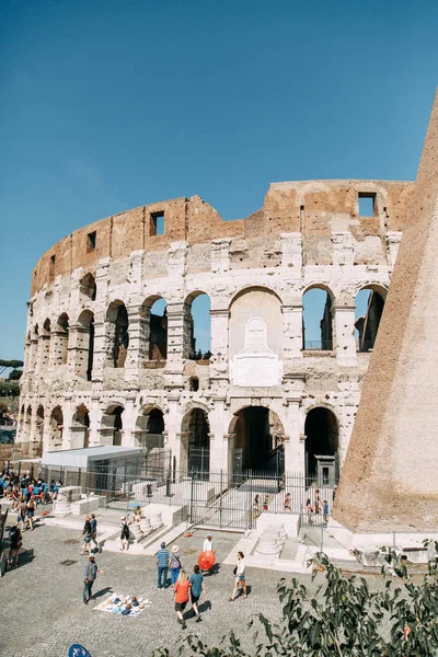 Coliseu Roma Edifícios Estilo Italiano Bela Arquitetura Edifícios Antigos Destino — Fotografia de Stock