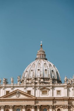 Vatikan, San Pietro Meydanı. İç ve üst görünümden. Antik mimari Roma ve manzaraları. Heykeller ve fresklerin büyük sanatçıların. Vatikan Müzesi içinde. Panoramik çatı