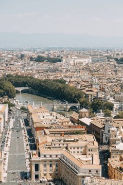Vatikan, San Pietro Meydanı. İç ve üst görünümden. Antik mimari Roma ve manzaraları. Heykeller ve fresklerin büyük sanatçıların. Vatikan Müzesi içinde. Panoramik çatı