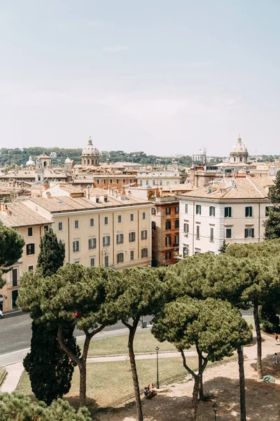 Arquitetura Roma Estilo Italiano Estuque Vistas Cidade Velha Lugares Turísticos — Fotografia de Stock