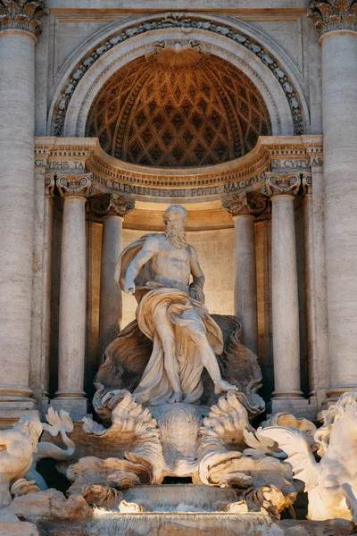 Fonte Trevi Roma Uma Bela Vista Arquitetura Escultura Antigas Arte — Fotografia de Stock