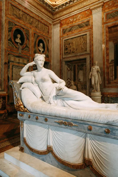 Római Borghese Galériában Történelmi Látványosság Kulturális Örökség Festmények Szobrok Nagy — Stock Fotó