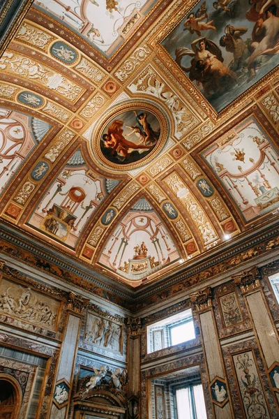 แกลเลอร บอร เกสในโรม สถานท องเท ยวทางประว ศาสตร มรดกทางว ฒนธรรม ภาพวาดและประต — ภาพถ่ายสต็อก