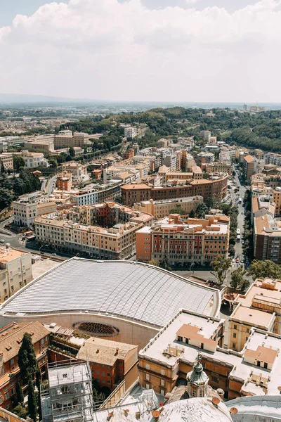 Vatican city, St. Peter\'s square. The view from the top and inside. Ancient architecture of Rome and the sights. Sculptures and Frescoes of great artists. Vatican Museum inside. Panoramic view from the roof