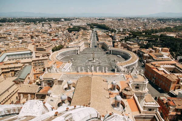 Ciudad Del Vaticano Plaza San Pedro Vista Desde Parte Superior — Foto de Stock